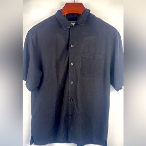 Tommy Bahama Men's Shirt M‎ 100% Silk Original Fit Short Sleeve Button Up